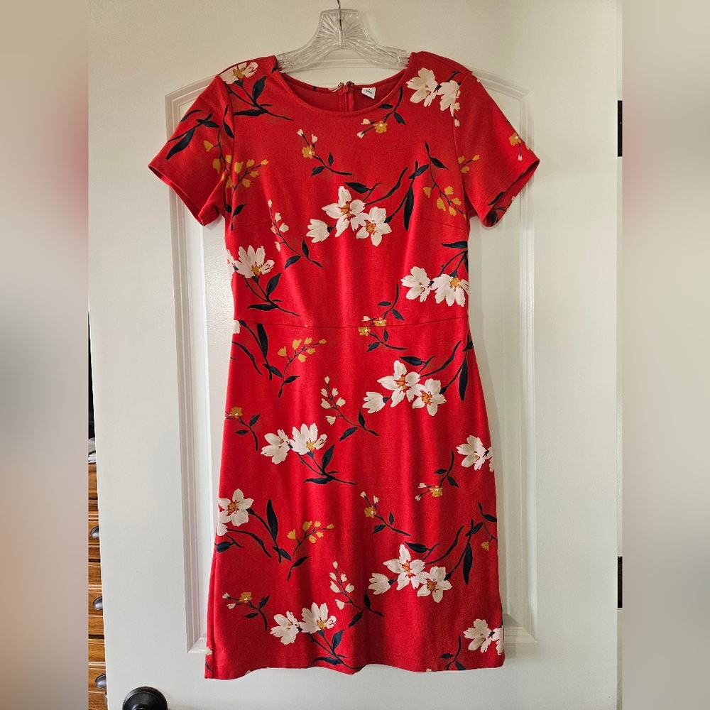 Floral Dark Pink Pencil Dress
